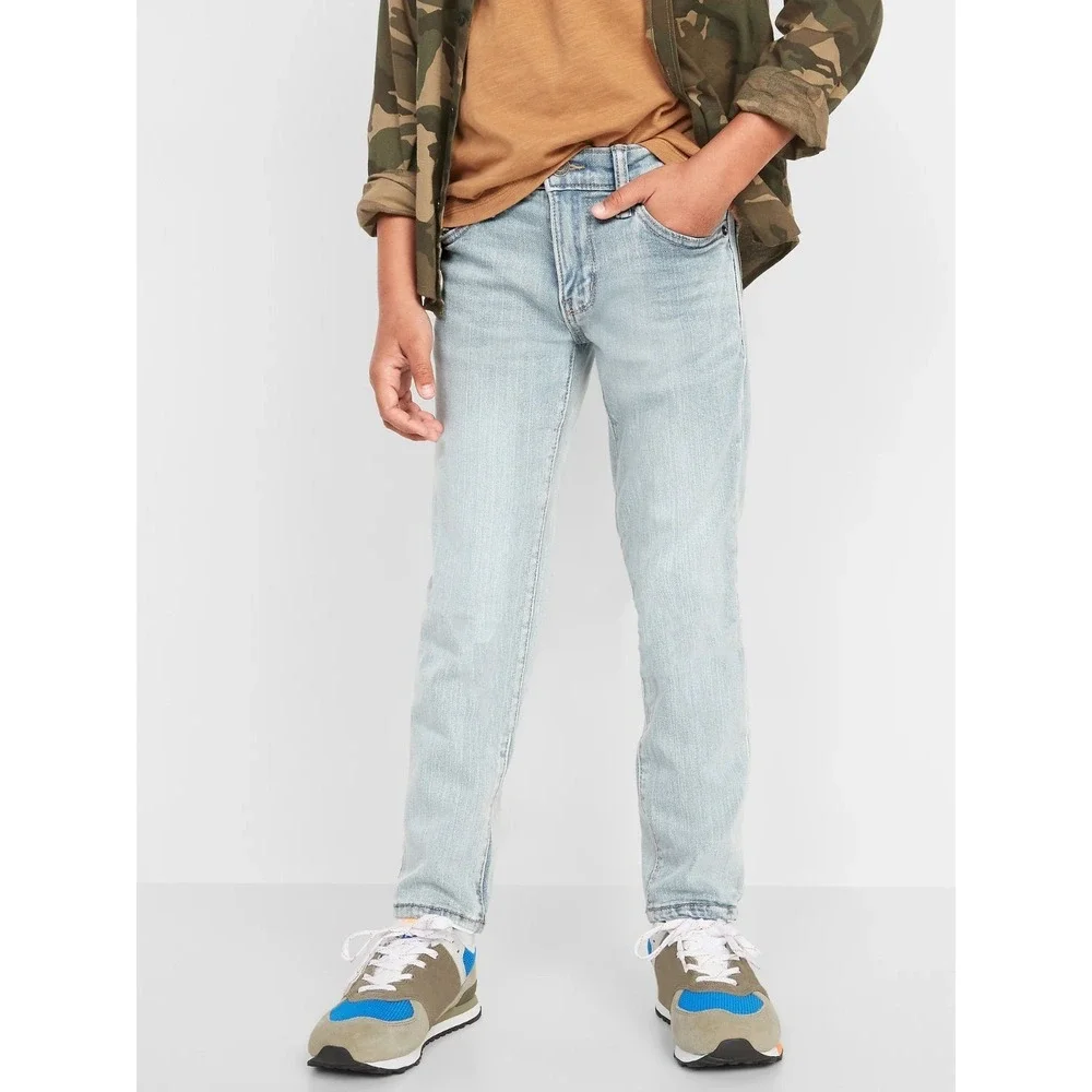 Old Navy Boy's Skinny Built-In Flex Jeans - Lt Wash Marine - Sz 8 -‎ #723583